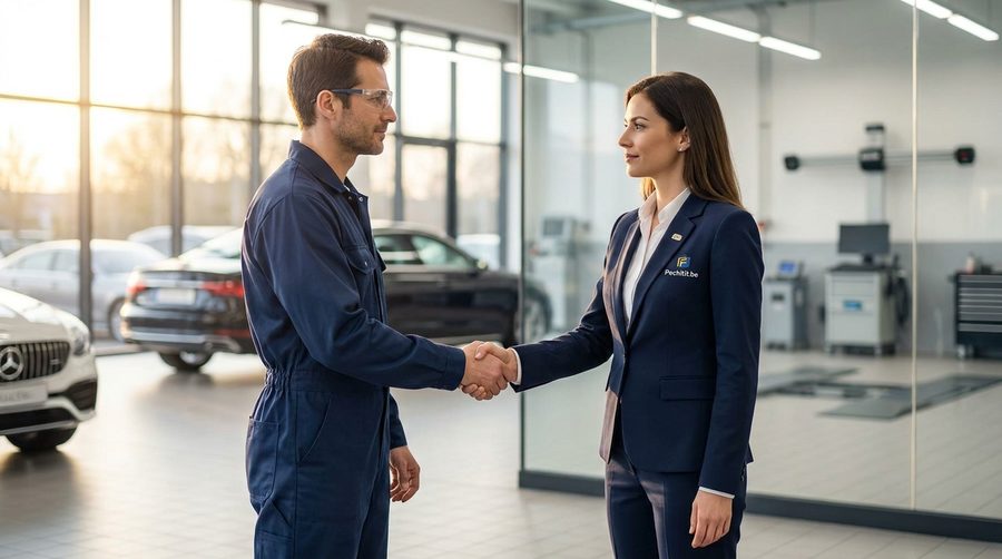 Professionele autodealer showroom